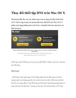 Thay đổi thiết lập DNS trên Mac OS X