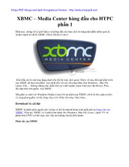 XBMC – Media Center hàng đầu cho HTPC