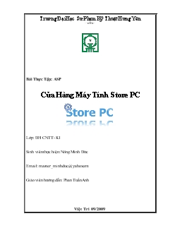 Bài thực tập ASP - Cửa Hàng Máy Tính Store PC