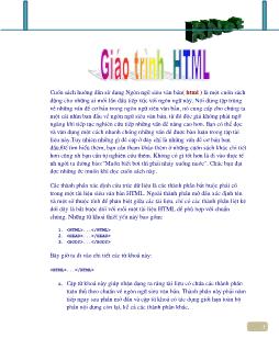 Căn bản về HTML