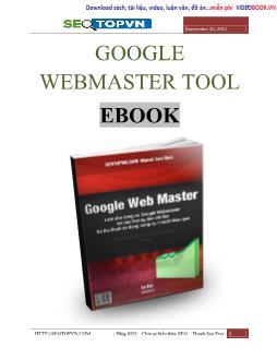 Ebook Sử dụng Google webmaster tool