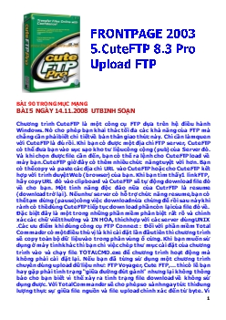 Frontpage 2003 - cuteFTP 8.3 pro upload FTP