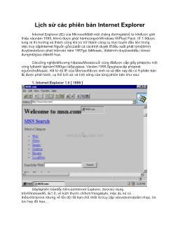 Lịch sử các phiên bản Internet Explorer