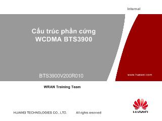 Bài giảng Cấu trúc phần cứng WCDMA BTS3900