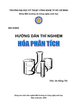 Bài giảng Hướng dẫn thí nghiệm Hóa phân tích