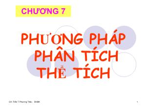 Bài giảng Phương pháp phân tích thể tích