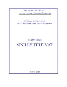 Giáo trình Sinh lý thực vật