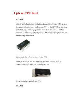 Lịch sử CPU Intel