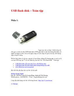 USB flash disk –Toàn tập