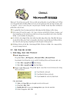 Bài giảng về Microsoft Word
