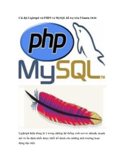 Cài đặt Lighttpd với PHP5 và MySQL hỗ trợ trên Ubuntu 10.04