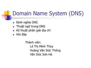 Đề tài Domain Name System (DNS)