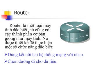 Đề tài Tìm hiểu về Router