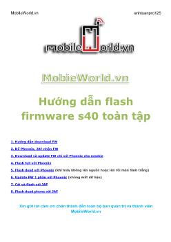 Ebook Hướng dẫn flash firmware s40 toàn tập