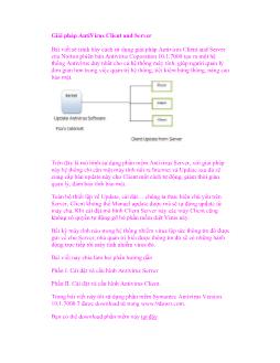 Giải pháp AntiVirus Client and Server
