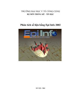 Giáo trình Phân tích số liệu bằng Epi Info 2002