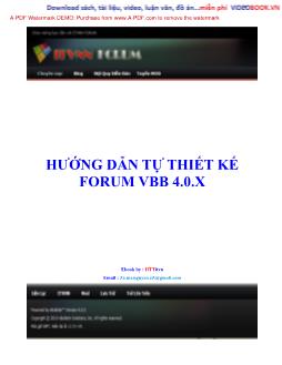 Hướng dẫn tự thiết kế forum VBB 4.0.X
