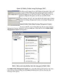 Quản lý Public Folder trong Exchange 2007
