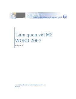 Tài liệu Làm quen với MS WORD 2007