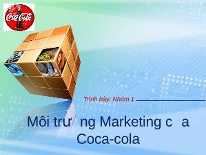 Đề tài Môi trường Marketing của Coca-Cola