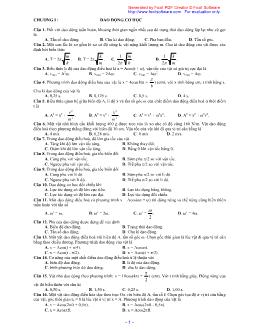 Tổng hợp bài tập vật lý 12 theo từng chương