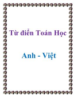 Từ điển Toán Học Anh - Việt