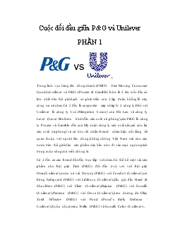Cuộc đối đầu giữa P&G và Unilever