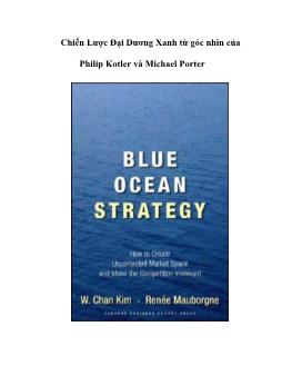 Chiến Lược Đại Dương Xanh từ góc nhìn của Philip Kotler và Michael Porter