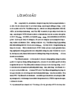 Luận văn Tác động của việc gia nhập WTO đến hoạt động xuất khẩu của Việt Nam (Minh hoạ bằng ngành xuất khẩu gạo Việt Nam)