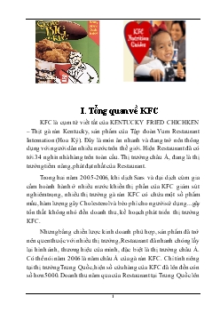 Tiểu luận Chiến lược kinh doanh của KFC