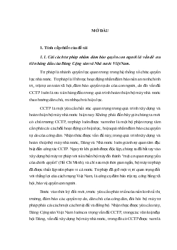 Đề tài Cải cách tư pháp đảm bảo quyền con người ở Việt Nam hiện nay - Thực trạng và giải pháp