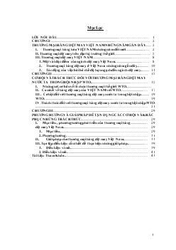 Đề tài Cơ hội và thách thức đối với thương mại hàng dệt may trong hội nhập WTO
