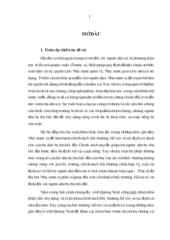 Luận văn Chính sách bồi thường, hỗ trợ và tái định cư đối với người dân bị thu hồi đất trên địa bàn tỉnh Quảng Ninh