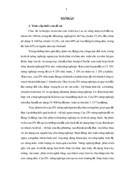 Luận văn Doanh nghiệp nông nghiệp trên địa bàn huyện Chư Sê tỉnh Gia Lai