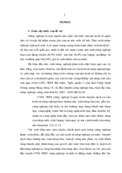 Luận văn Giải pháp đẩy mạnh chuyển dịch cơ cấu kinh tế nông nghiệp huyện Châu Thành, tỉnh An Giang