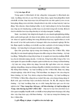 Luận văn Thực trạng thực hiện quy chế khen thưởng- kỷ luật lao động tại Trung tâm thương mại Biti’s Miền Bắc