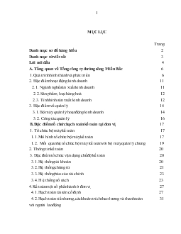 Báo cáo Công tác tổ chức kế toán tại Tổng công ty đường sông Miền Bắc