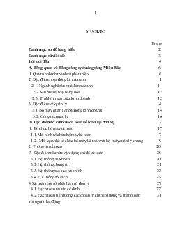 Báo cáo Công tác tổ chức kế toán tại Tổng công ty đường sông Miền Bắc