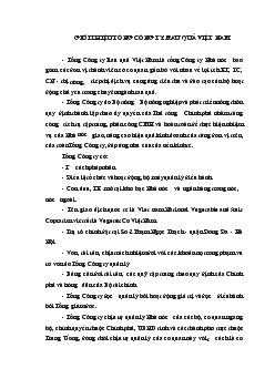 Báo cáo Giới thiệu về Tổng công ty rau quả Việt Nam