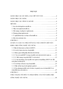 Luận văn Chuyển đổi Viện Khoa học Công nghệ Xây dựng và giải pháp nâng cao hiệu quả hoạt động