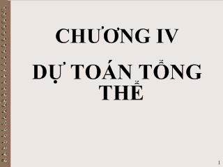 Bài giảng Dự toán tổng thể