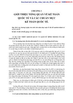 Bài giảng Giới thiệu tổng quan về kế toán quốc tế và các chuẩn mực kế toán quốc tế