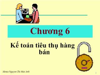 Bài giảng Kế toán tiêu thụ hàng bán