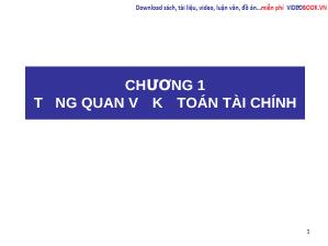 Bài giảng Tổng quan về kế toán tài chính
