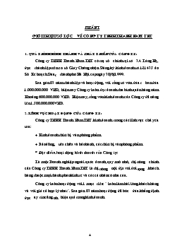 Báo cáo Công tác hạch toán kế toán tại công ty TNHH Thanh Nam TNT