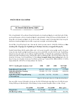 Báo cáo dòng tiền tổng hợp của Ngân Hàng ACB