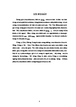 Báo cáo thực tập ở Công ty Giầy Thăng Long