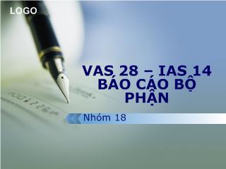 Báo cáo VAS 28 – IAS 14 báo cáo bộ phận