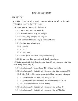 Chuyên đề Giải pháp đẩy mạnh xuất khẩu hàng may mặc tại công ty cổ phần May 10