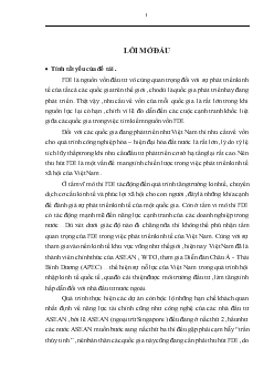 Chuyên đề Quan hệ hợp tác đầu tư trực tiếp nước ngoài giữa Việt Nam và các nước ASEAN